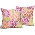 thumbnail image 2 of Throw Pillow Covers 20x20 Set of 2 Retro 70s Colored Hot Pink Preppy Room Decor Pillows Trendy Dot Decorative Outdoor Linen Case for Sofa Couch Bed,Pink Orange Yellow Dots, 2 of 6
