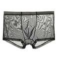 thumbnail image 6 of Yesbay Mesh Boxer Briefs Seamless 3D Convex Film Low Rise Underwear Breathable See-Through Shorts Panties, 6 of 8