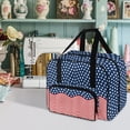 thumbnail image 2 of ZIATUBLE American flag Portable Cover Tote Bag Large Capacity Padded Storage Bag Universal Carrying and Storage Sewing Machine Case Elastic Sewing Kit Storage for 4th of July, 2 of 7