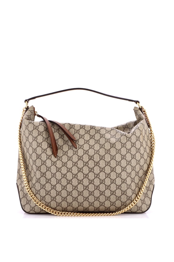 Pre-Owned Chain Hobo GG Coated Canvas Large By Rebag