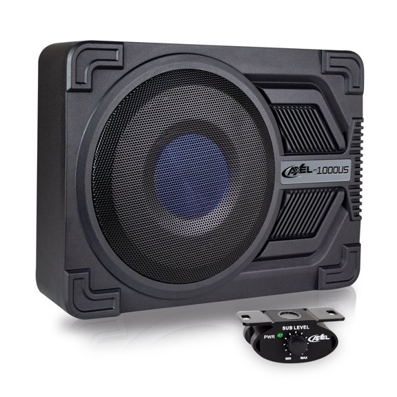 Subwoofer Amplificado 10 Pulgadas con Salida Aire Axel Steelpro Bocina para carros Potencia y claridad