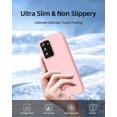 thumbnail image 5 of 【3 in 1 for Samsung Galaxy A03S case, with 2 Pack Screen Protector, Camera Protection，Liquid Silicone Slim Shockproof Protective Phone Case 6.5inch [Microfiber Lining] (Pink), 5 of 12