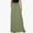 Army Green, variant on WHLBF Womens Plus Size Clearance Skirt Solid Color Pocket Elastic Waist Casual Ankle Skirt Orange 12(XXL)