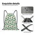 thumbnail image 4 of Xecao Cartoon Crocodile Pattern Sports Drawstring Backpack - String Swim Gym Bag with Wet Proof Pocket for Women&Men-Small, 4 of 6