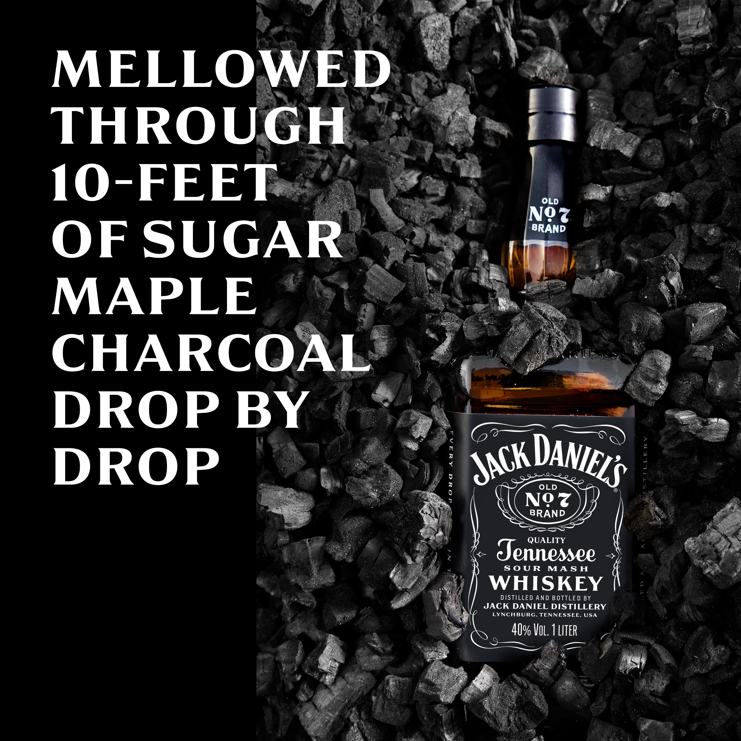 Jack Daniel's Old No. 7 Tennessee Whiskey, 1.75 L Bottle, 40% ABV