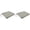Cast Silver, variant on 17" x 19" Rectangular Outdoor Chair Pad Seat Cushion with Ties (2 Pack)