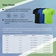 thumbnail image 3 of Miutii 3Pcs Kids Boys Sport Shirts Tops Quick Dry Breathable Short Sleeve T-shirt Gym Fitness Running Black&Royal Blue&Fluorescent Green 130, 3 of 3