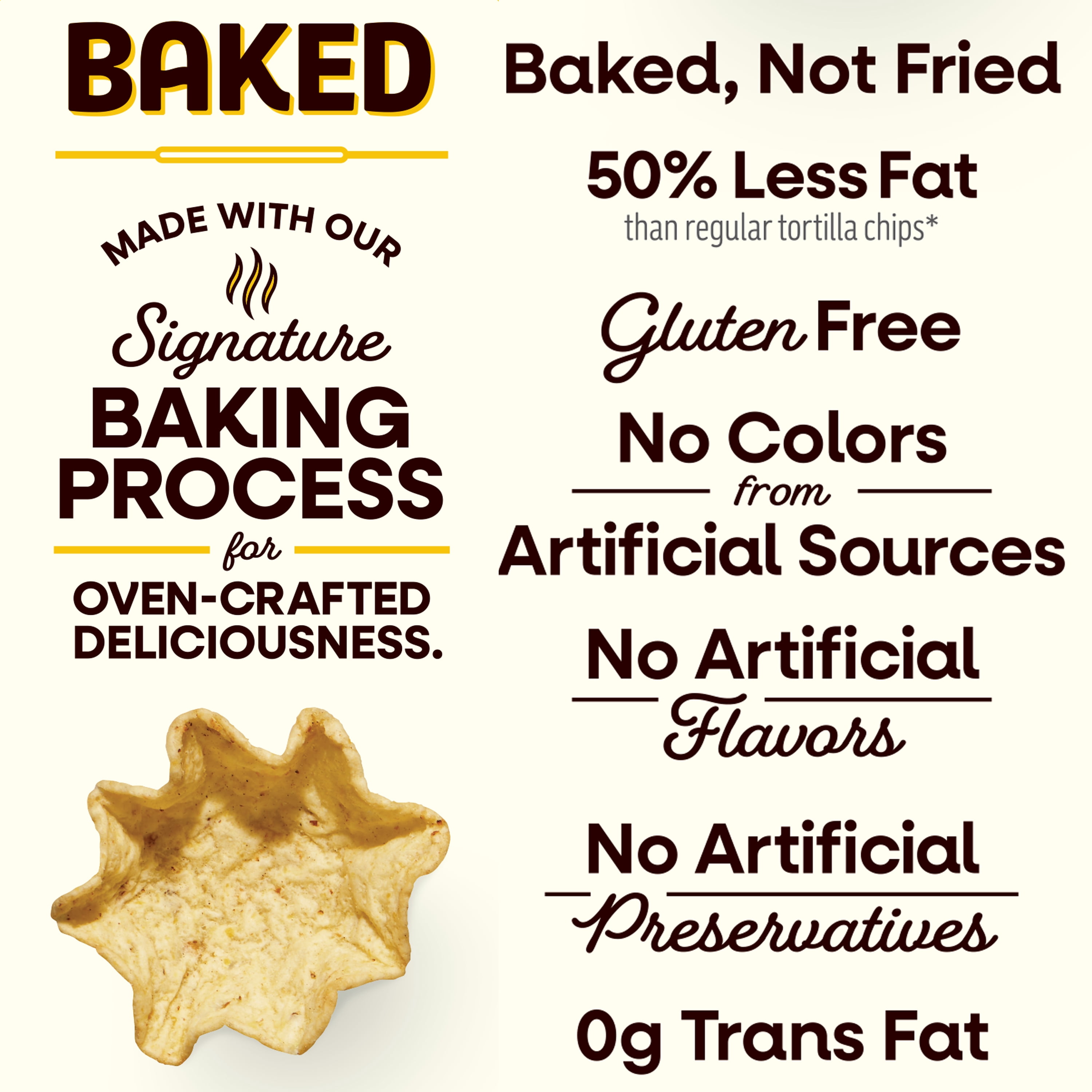 Baked Tostitos Scoops 50% Less Fat Tortilla Chips Bag, 6.25 oz