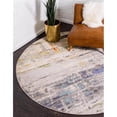 thumbnail image 1 of Unique Loom 3140973 8 x 8 ft. Urban Chromatic Round Rug, Beige, 1 of 1