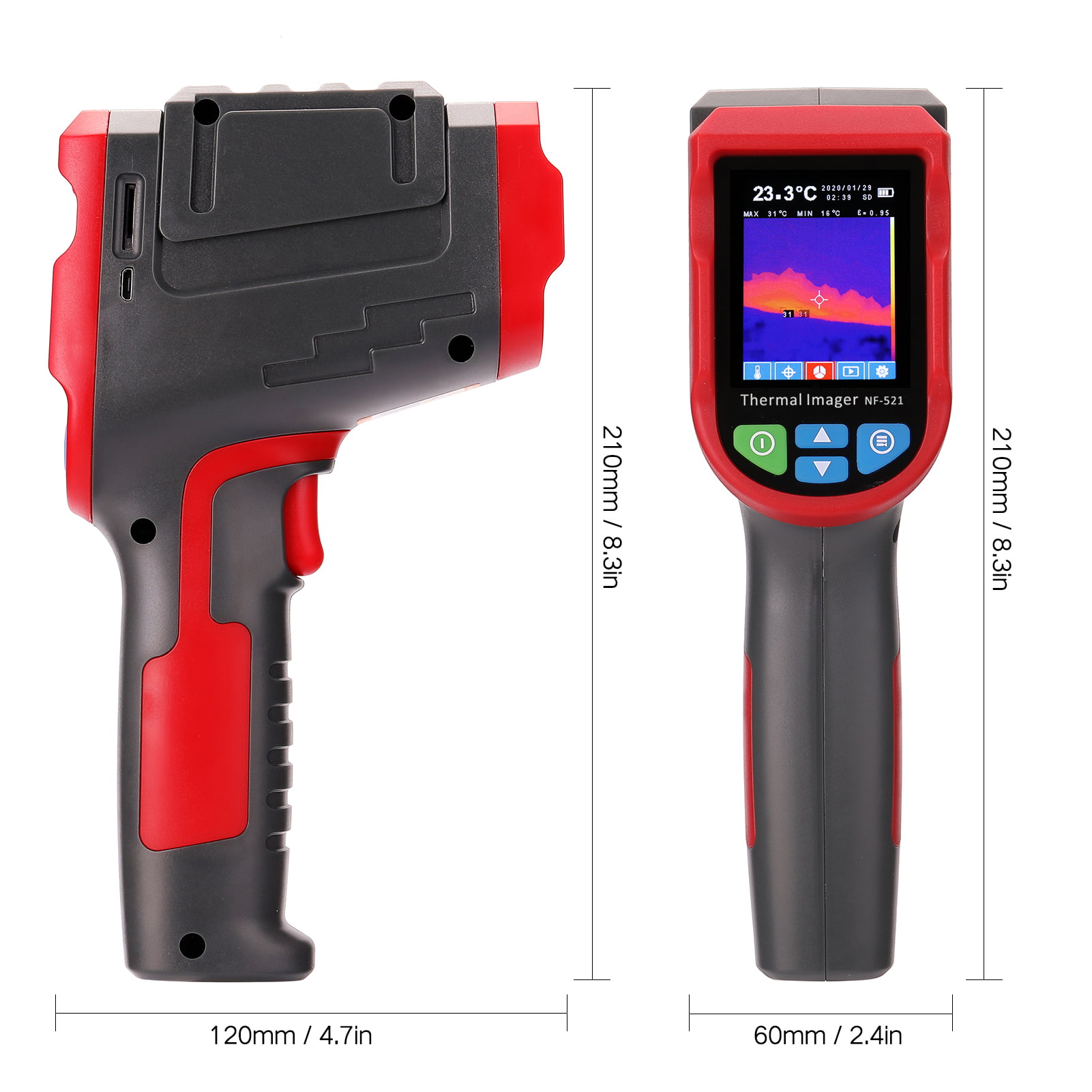 IR Infrared Thermal Imager Handheld Digital 1024P USB Thermography Camera 