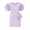 Purple, variant on ameIAEA Toddler Girls Short Sleeve Dress Kids Crewneck Solid Color Casual Dress with Bag 2-7 Years
