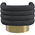 thumbnail image 3 of Meridian Furniture Tessa Black Boucle Fabric Swivel Accent Chair, 3 of 6