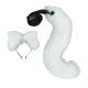 thumbnail image 1 of Juego de 2 piezas de orejas y cola de de peluche, accesorios para el cabello para y adultos, diadema con orejas de y cola de animal Blanco Yinane Traje de juego de cosplay, 1 of 3