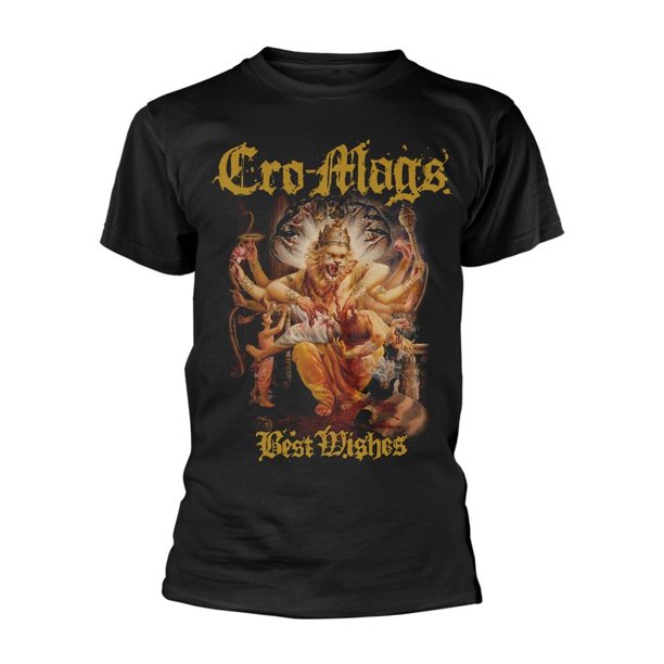 Cro-Mags - Camiseta Best Wishes para Adultos Unisex (Negro)