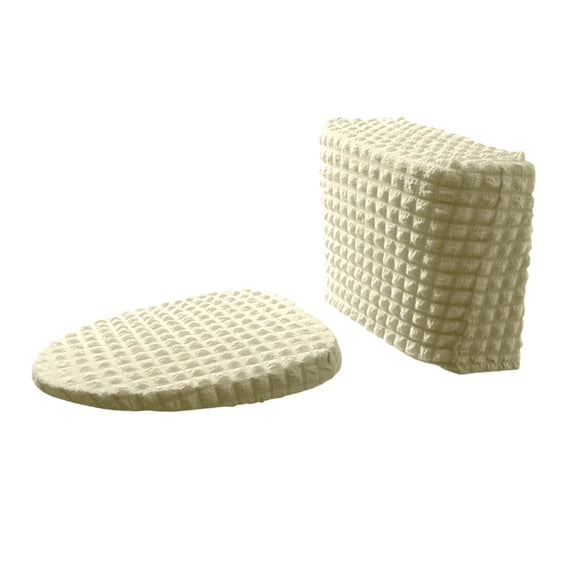 Gnwei Toilet Lid Cover and Toilet Tank Cover,Toilet Seat Cover with Elastic Bottom Replacement Toilet Cover Soft Stretch Toilet Covers Set Universal Toilet Lid Covers for Bathroom Decoration