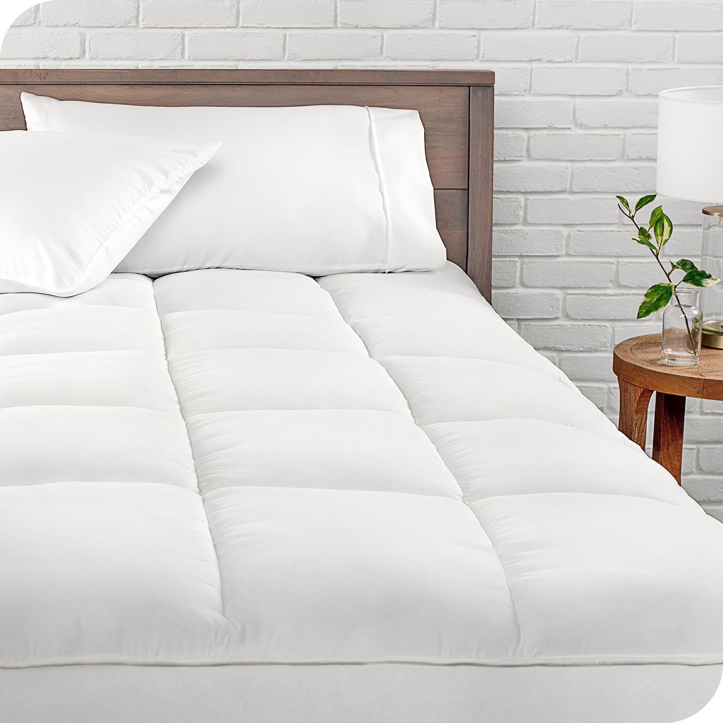 Bare Home PillowTop Mattress Pad Down Alternative Overfilled