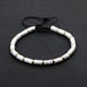 thumbnail image 1 of Xiao Hua Pulseras de cuentas para mujer y hombre - Pulsera de cuentas con cristales curativos ajustables de 4 mm - Blanco, 1 of 4