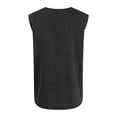 thumbnail image 4 of GrmtClth Men's Sleeveless Shirts Distressed Washed Denim Tank Tops Henley Button Down Relaxed Fit Vintage Tops Workout Solid Beach Tops Boxy Tee Shirts with Pocket Black 2XL, 4 of 4