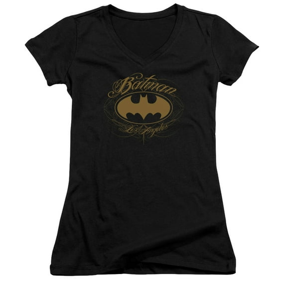 Batman Batman La Junior Women's T-Shirt V-Neck Black