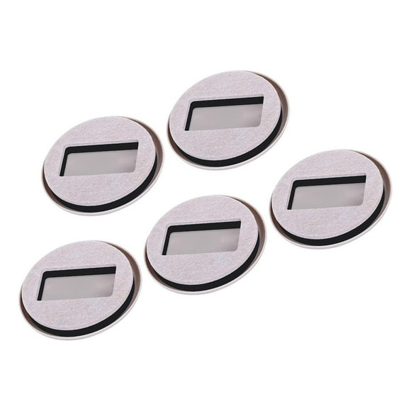 spellwife 5 Pcs Tasses de Meubles Ménagers Protecteurs de Sol pour Tous les Sols ABS Blanc Noir