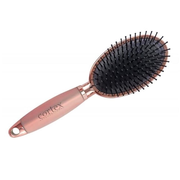 Cortex International 3 in. Silicone Grip Rose Gold Pink Detangle Vent Hair Brush