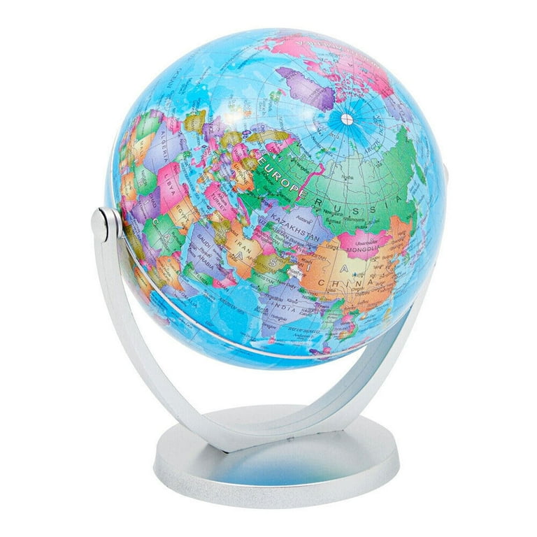 4.7'' WORLD GLOBE EARTH Map Rotating Geography Ocean