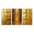 thumbnail image 2 of Designart "Ancient Opulence Retro Abstract Gold IV" Abstract Painting Wall Art Set Of 3 - Modern Gold Gallery Wall Set For Home Decor, 2 of 6