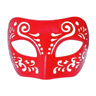 Kayso PP019BK Colorful Venetian Art Half Face Mask - Black