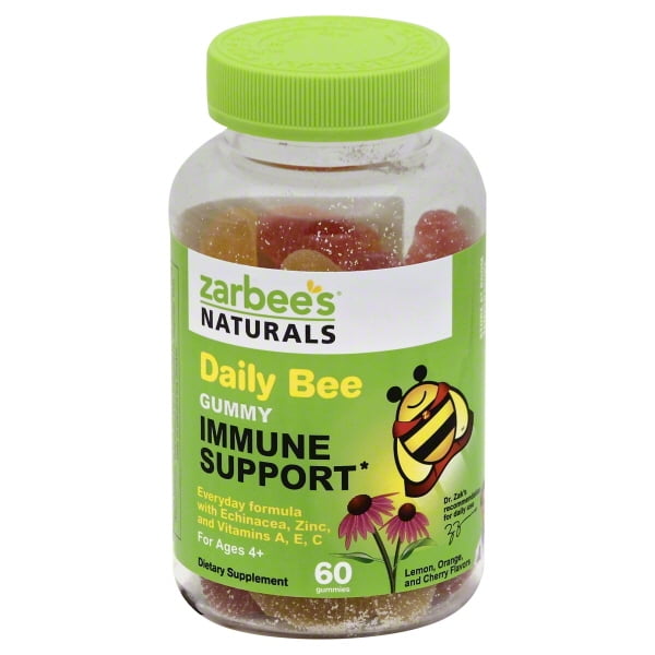 Zarbee's Natural Daily Bee Gummy Immune Support Dietary Supplement, 60