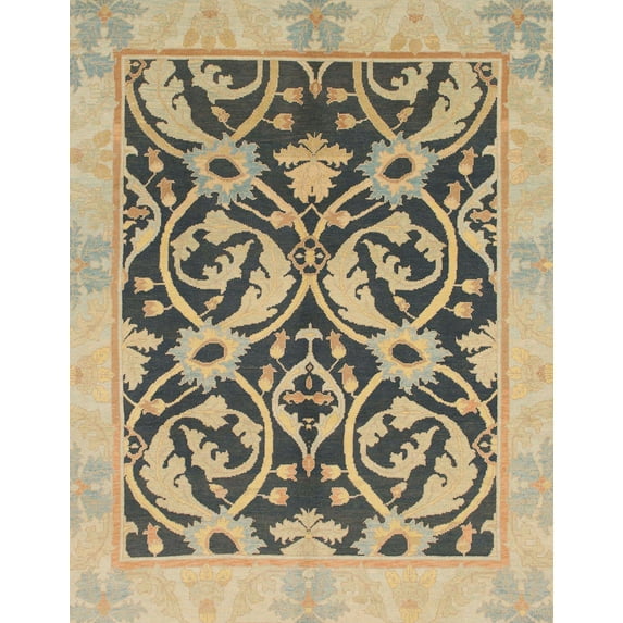 Ahgly Company Indoor Rectangle Abstract Yellow Abstract Area Rugs, 2' x 4'