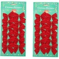 thumbnail image 6 of 24pcs Christmas Mini Bows for Christmas Tree Decrations 2.75in Christmas Bows for Wedding Party Home Decoration Wreath Hanger Garlands Decorative Red, 6 of 6