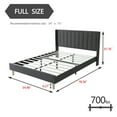 thumbnail image 4 of Alazyhome Full Size Modern Platform Bed, Dark Grey, 4 of 7