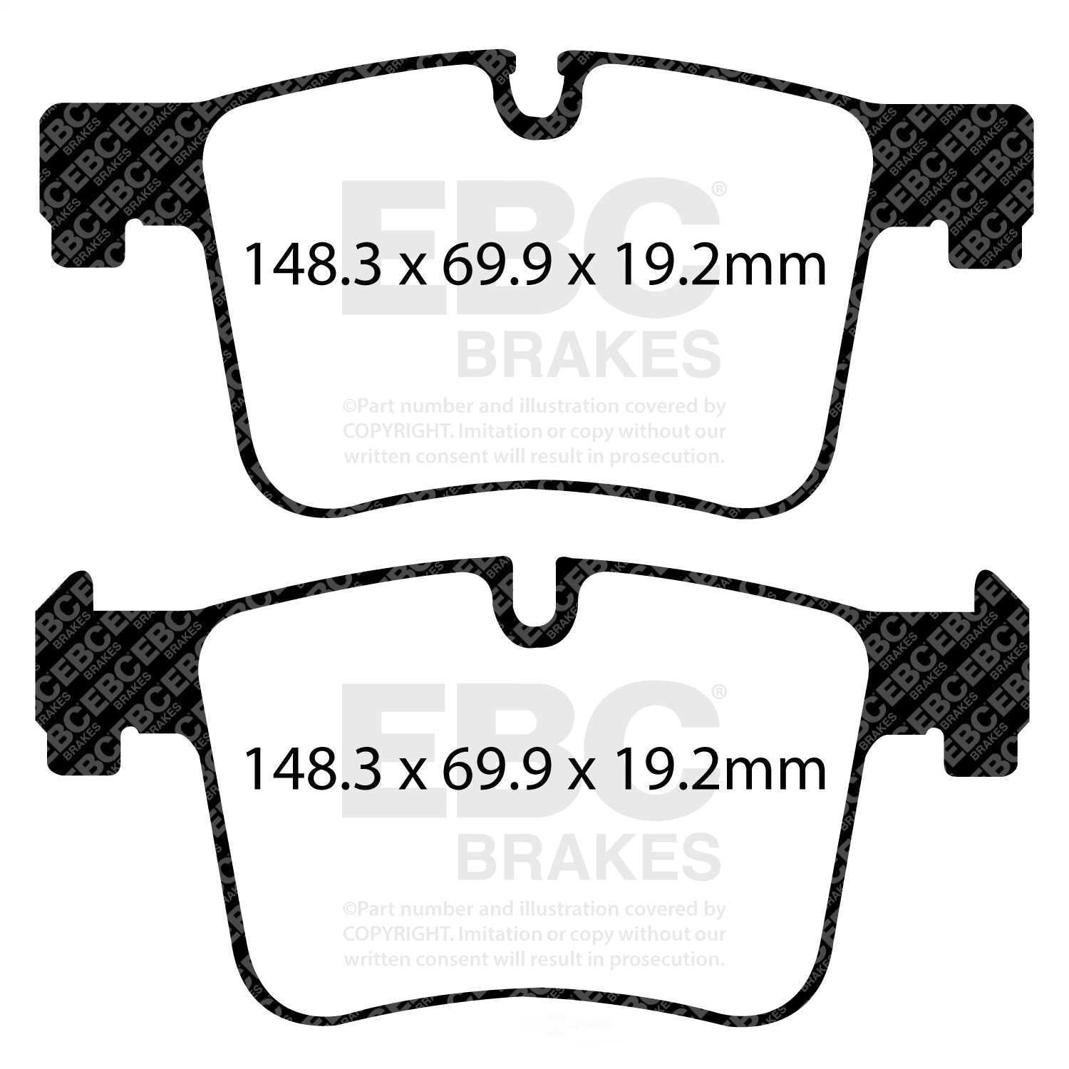 EBC Brakes Redstuff Premium Fast Street Pad For All Engine Sizes Fits select: 2011-2017 BMW X3, 2012-2018 BMW 328