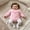 Pink, variant on RUINIXCW Baby Girls Romper, Long Sleeve Embroidery Letters Bow Bodysuit Clothes for Casual Daily