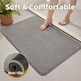 thumbnail image 6 of Bath Mat-Super Absorbent Chenille Bathroom Mats-Rubber Backed Bath Mats for Bathroom Non Slip, Easy Clean Bathroom Rugs Front of Bathtub,Shower Room,Sink-24×36, Grey&Beige, 6 of 12