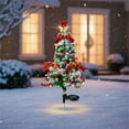 thumbnail image 1 of Solar Christmas Decoration Light LED Christmas Tree Plug In Outdoor Garden Decoration Light with Red Berries Bells Bows 40 LED Solar Powered Waterproof Xmas Decor for Yard Patio, 1 of 7