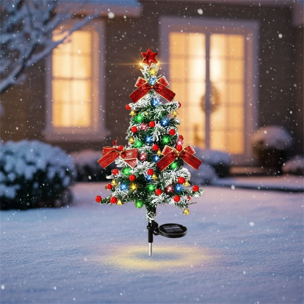 Decoración del hogar, decoración de habitaciones, decoración de paredes, luz solar navideña, luz LED para árbol de Navidad, luz enchufable, luz decorativa para jardín al aire libre, lámpara de pie.