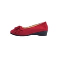 thumbnail image 2 of XUNKUSGA Womens Flats Classic Soild Color Round Toe Womens Slip On Shoes Cute Bowknot Ballet Flats Summer Comfortable Shoes for Women Dressy Casual,Red,7.5, 2 of 9