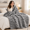 Gray-Throw(50" x 60"), variant on Faux Throw Blanket For Couch Warm Plush Striped Sofa Bedroom Living Room 50 * 60 Inches Blue