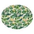 thumbnail image 3 of TOPCHANCES Outdoor Round Daybed Cushion Cover Replacement, 66-Inch Patio Garden Furniture Cover Sun Bed Mattress Cover, Green Leaf (ONLY 1PCS Cushion Cover), 3 of 9