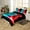 Turquoise Red Black, variant on Ice Hockey Player Comforter Cover Toddler,Tie Dye Hockey Duvet Cover for Kids Boys Teens,Winter Sports Bedspread Cover,Ball Games Bedding Set with Zipper Closure,Blue Purple（No Comforter）