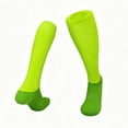 thumbnail image 2 of Lumosvexa Kids Boys Soccer Socks Non Slip Lightweight Knee High Sports Training Socks Green 7, 2 of 5