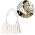 thumbnail image 3 of Bolso Felpa Bolso Mujer Otoño E Invierno Bolso Hombro para Axila (blanco), 3 of 9