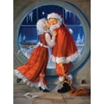 thumbnail image 2 of Comish, Susan 15x18 Black Ornate Wood Framed with Double Matting Museum Art Print Titled - Mrs. Claus Kiss, 2 of 4