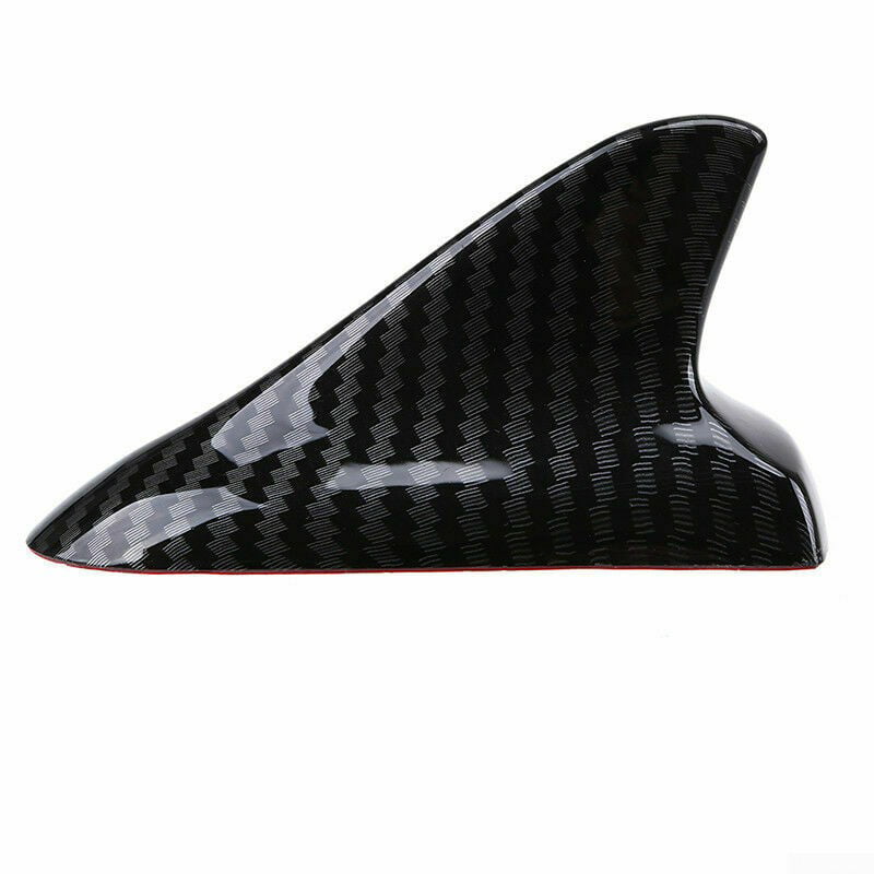 Black Carbon Fiber Style Shark Fin Antenna ABS For Car Exterior Roof Decorative
