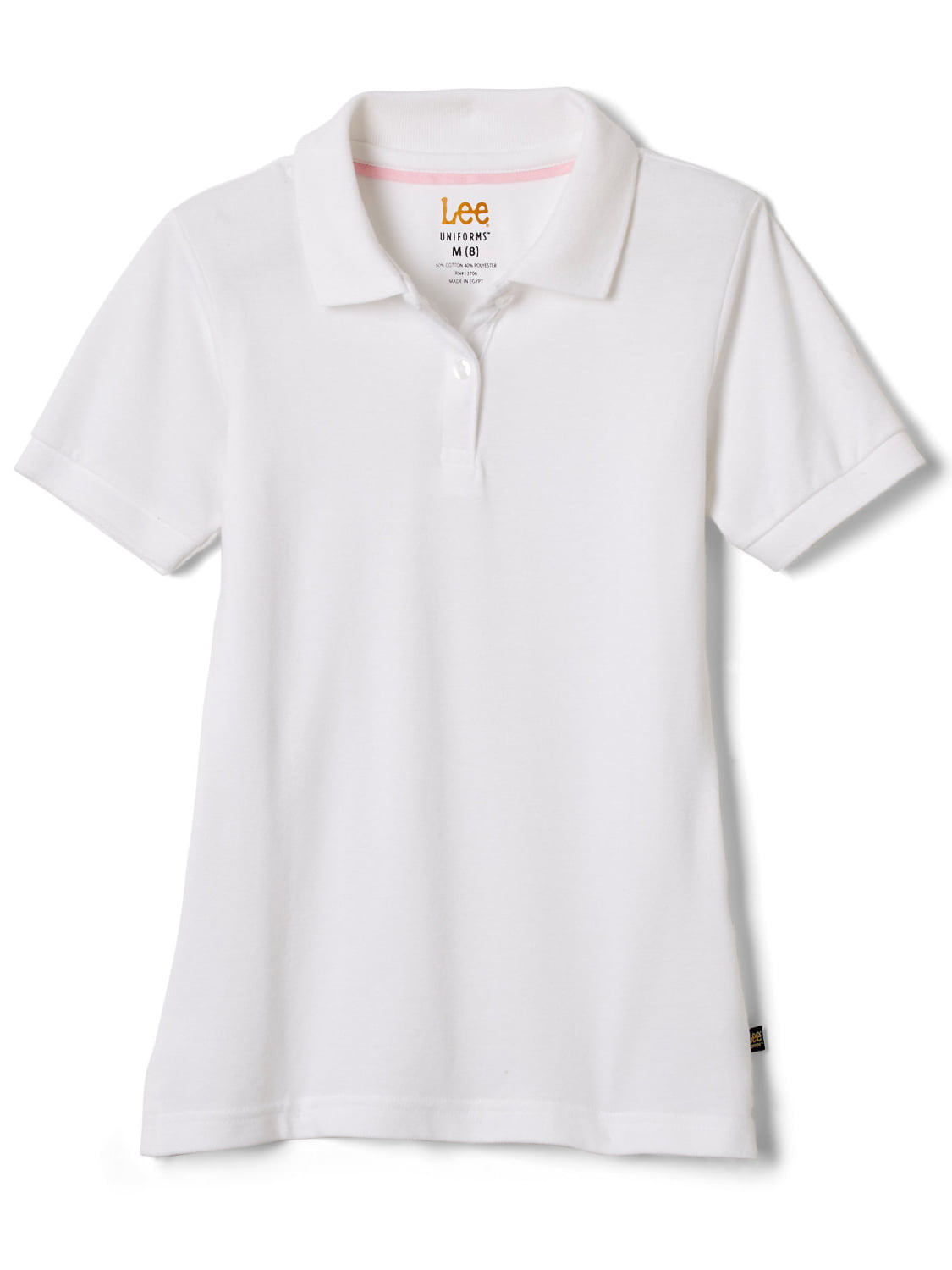 Lee Uniforms Girls School Uniform Short Sleeve Stretch Pique Polo ...