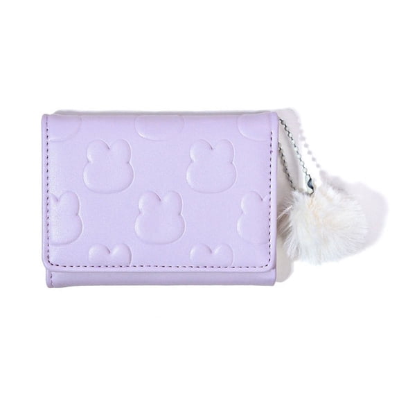 Women Wallet Trifold Wallets PU Purse Slim Short Wallet Trifold Card Holder