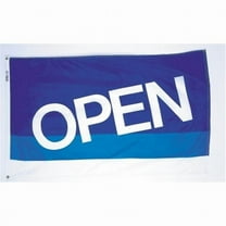 Annin Flagmakers  Blue and White Open Flag-Nyl-Glo-3 ft. X 5 ft.
