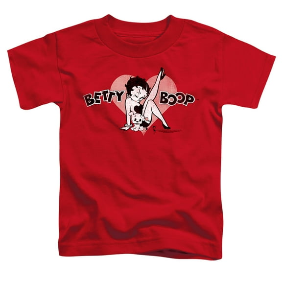 Betty Boop Vintage Cutie Pup S/S Toddler T-Shirt Red