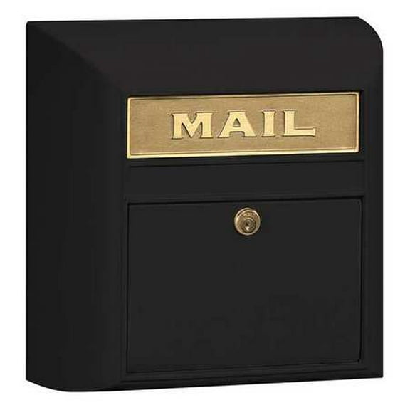 Salsbury Indtries 4150P-BLK Plain Modern Mailbox, Black